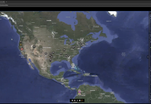Drone Flight Log Management: What Changes When the Log Lives Inside the Platform VOTIX platform screenshot showing a wide satellite map of North America with location markers indicating drone program operations across multiple sites, with mission data panels on the right."